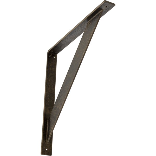 Ekena Millwork Traditional Steel Bracket, Antiqued Pale Gold 2"W x 20"D x 20"H BKTM02X20X20TRAPG - main